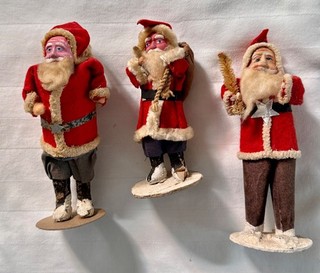 3 VINTAGE JAPANESE SANTAS