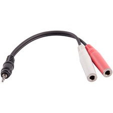 6 Inch 1/8 Inch Male To Dual Mono 1/4 Inch Female Y Splitter Cable say24