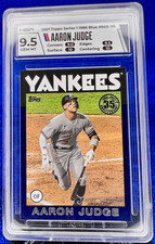 2021 Topps #86B-99 Aaron Judge - 1986 Topps 35th Anniversary BLUE  GEM MINT