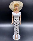Vintage 1964 Swirl Ponytail Barbie Doll Ash Blonde In Clone Dress Hat Heels Read