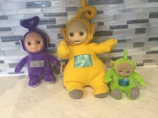 1998 VINTAGE PLAYSKOOL TELETUBBIES PLUSH LOT ONLY LAA LAA TALKS