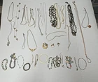 Vintage Lot Of Costume Jewelry Necklaces, Brooches, Bracelets Coro Pendant+More