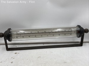 Clayre & Eef Black Outdoor Wall Handle Thermometer Temperature