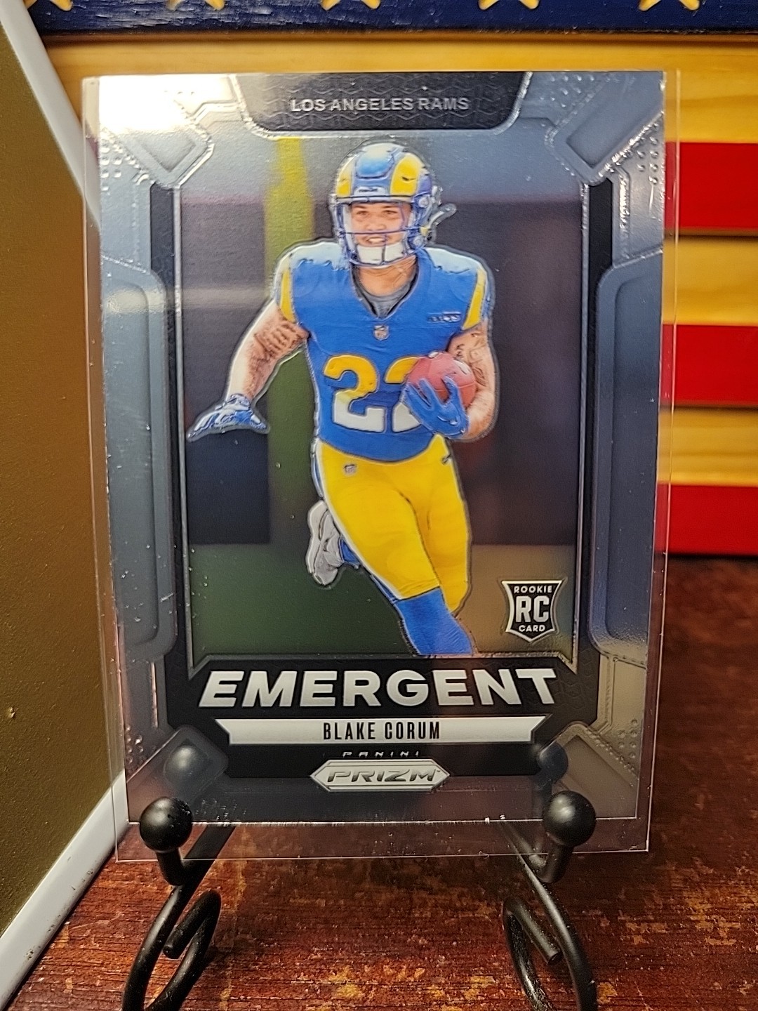 2024 Panini Prizm Blake Corum Emergent RC No. 10 LA Rams
