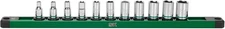 SK Tools USA 1/4" Drive, 11 Piece, 6 Point, Metric One Size, Silver/Green 