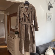 M&S Autograph Tweed Check Trench Coat 16