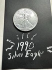 1990 American Silver Eagle  Coin. 1 oz. Brilliant Uncirculated