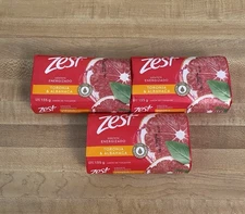 Three Bars of "Zest" Grapefruit & Albahaca Soap. 4.76oz.(135 g).. Made In Mexico