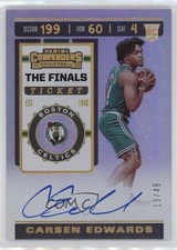 2019-20 Panini Contenders Rookie The Finals Ticket 13/49 Carsen Edwards Auto zy6