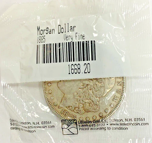 1885 Morgan Silver Dollar Very Fine Littleton Coin