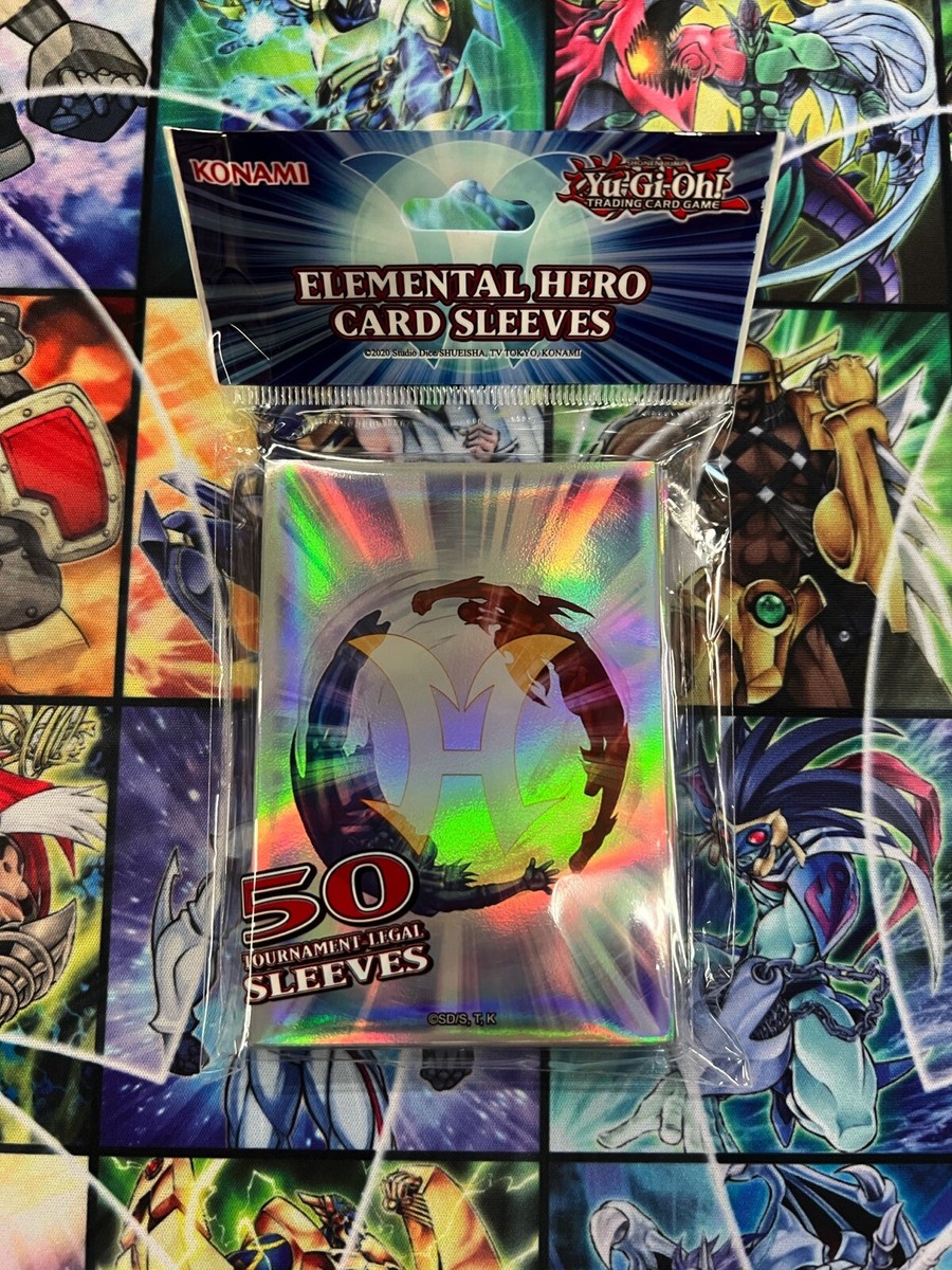 Yugioh Official Konami ELEMENTAL HERO Accessory Bundle Mat Sleeves Deck Box  Mat! | eBay