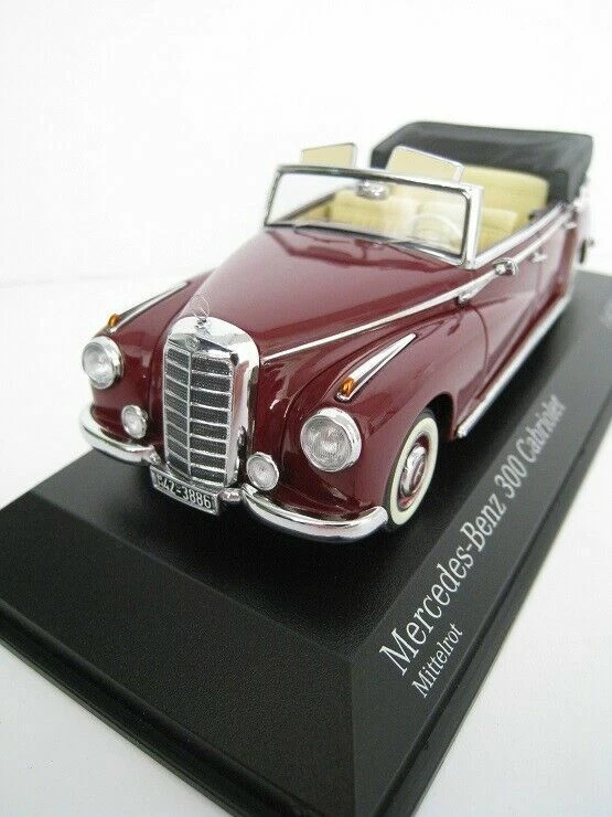 MERCEDES 300 W186 CABRIOLET 1952 RED MINICHAMPS 437032131 1/43 RESINE 350 PCS - Photo 3/4