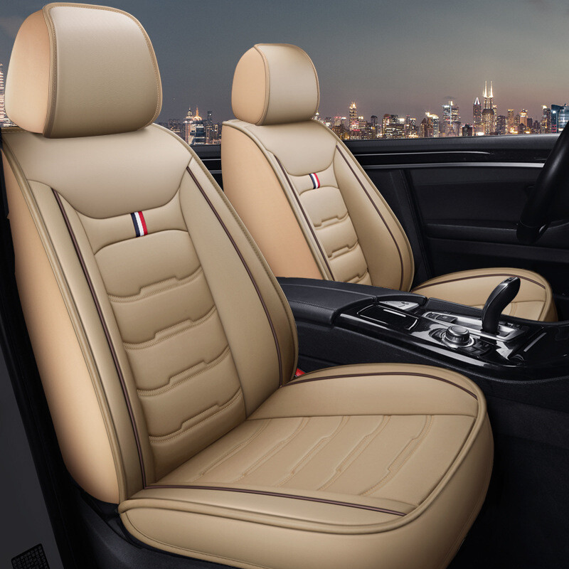 5PCS FULL SET FRONT REAR LEATHER CAR SEAT