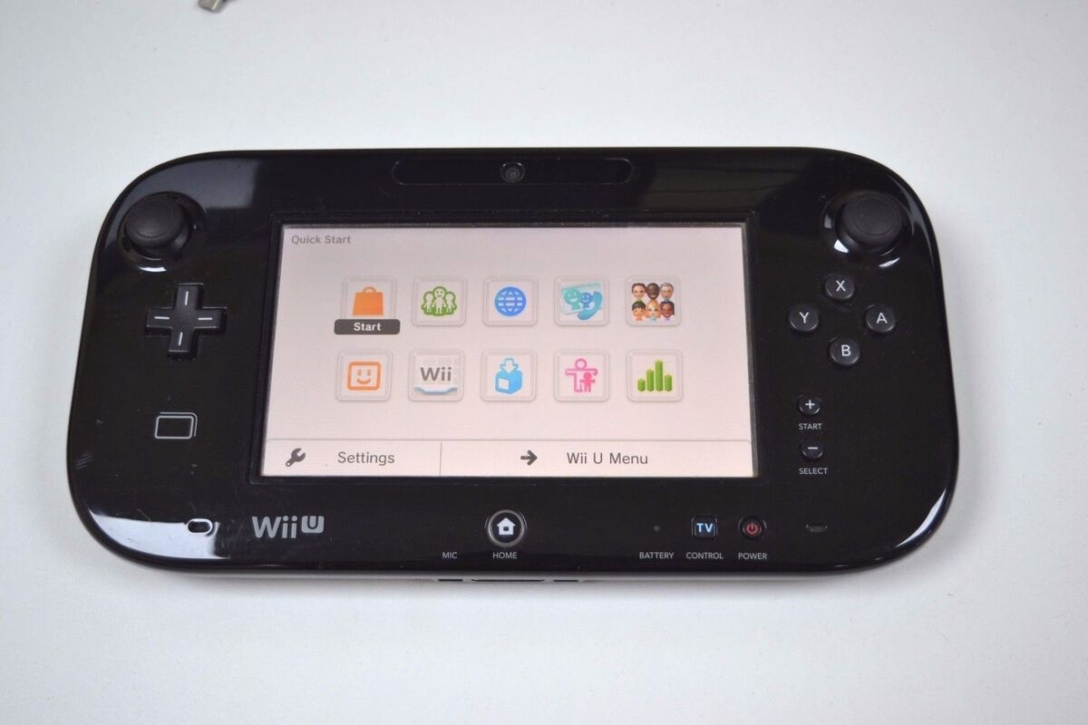 GENUINE OFFICIAL BLACK NINTENDO WII U GAMEPAD