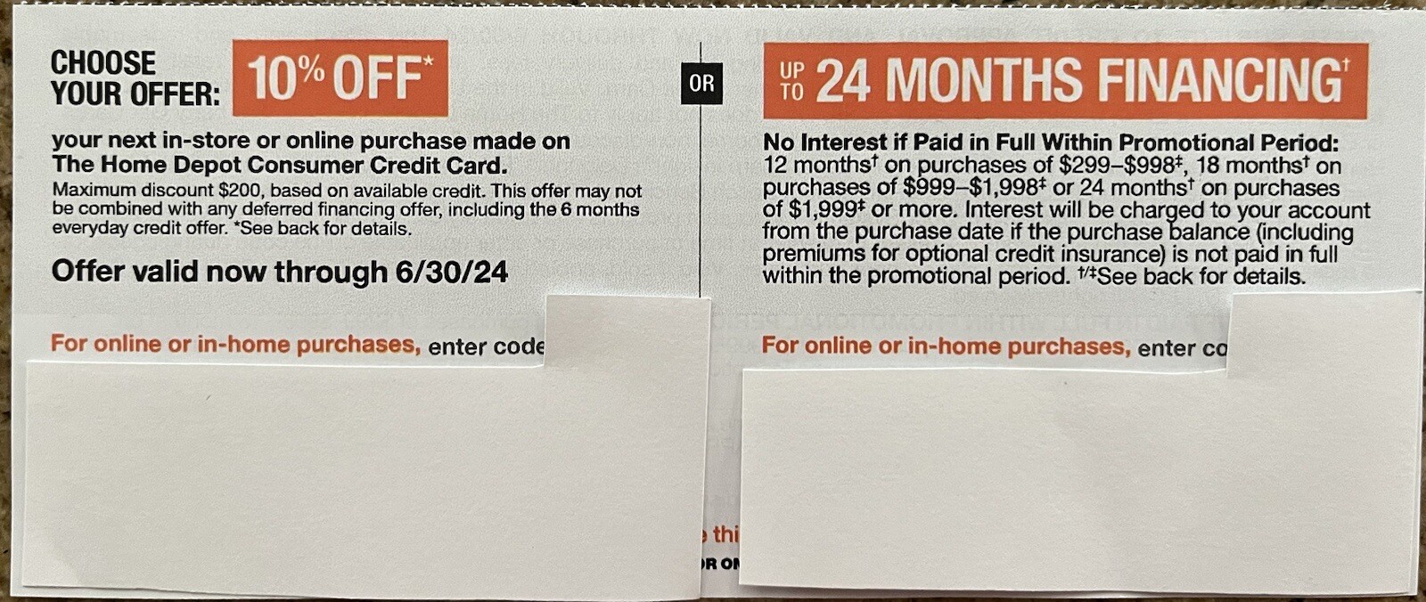 Home Depot Coupon 10 off Coupon InStore or Online Exp 06/30/24 SAVE Up To 200 eBay