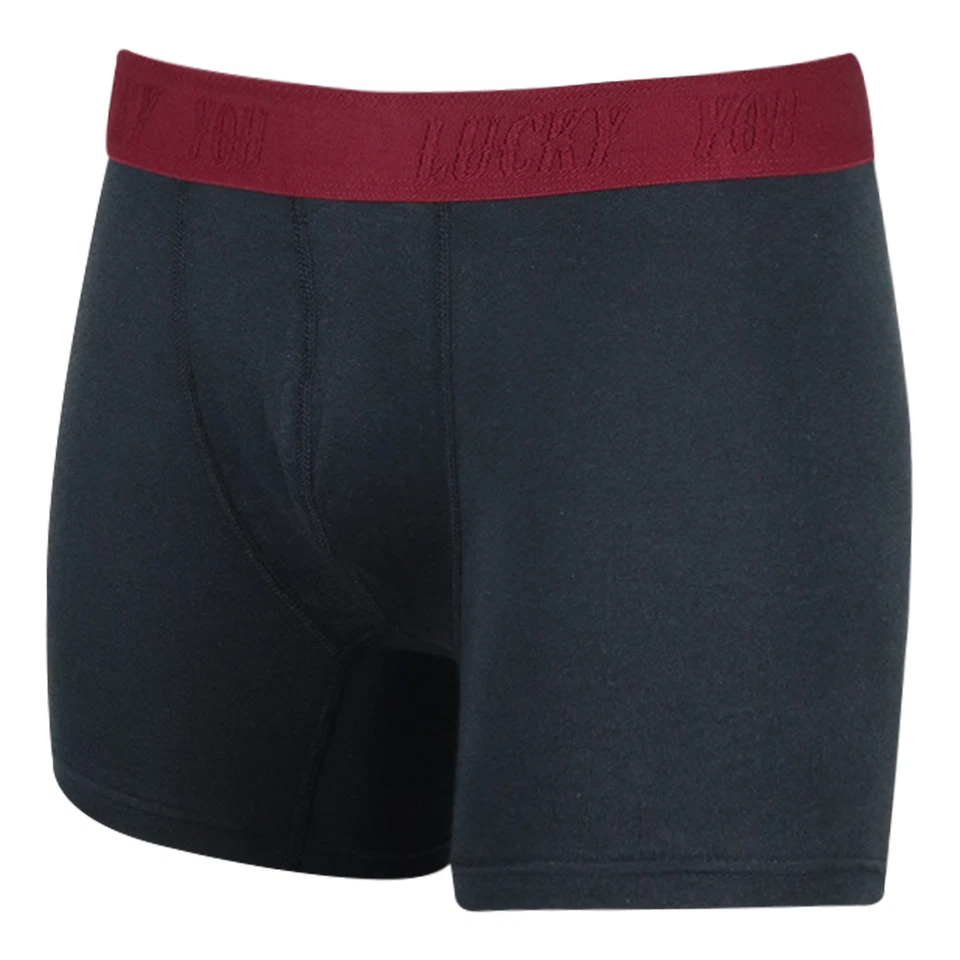 Paquete de 4 calzoncillos boxer Lucky Brand gris oscuro multicolor cintura para hombre (S01) Foto 3 de 4