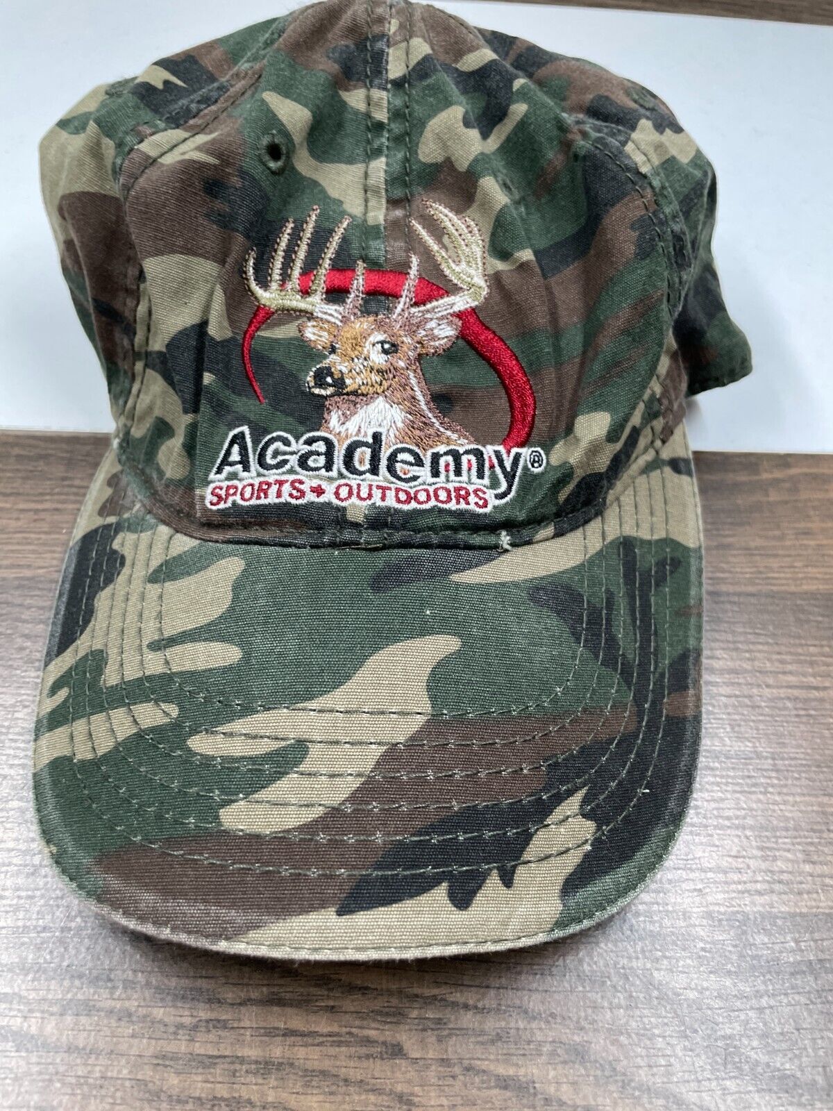 Academy Buck Hunting Sports and Outdoors Camo Camouflage Hat Cap Strap Back