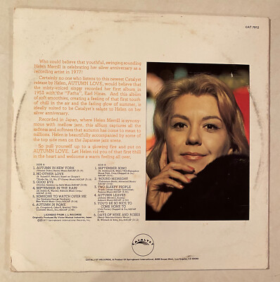HELEN MERRILL Autumn Love jazz vocal Catalyst CAT 7912 LP VG++ | eBay