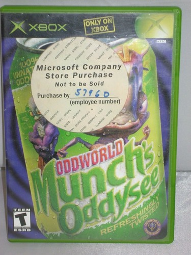 XBOX ODDWORLD MUNCH'S ODDYSEE REFRESHINGLY TWISTED Video Game 2001 - Picture 2 of 3
