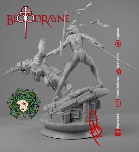 Blood Rayne Diorama /3D Printed/Unpainted/Unassembled/GK/Creative Geek - Picture 5 of 7