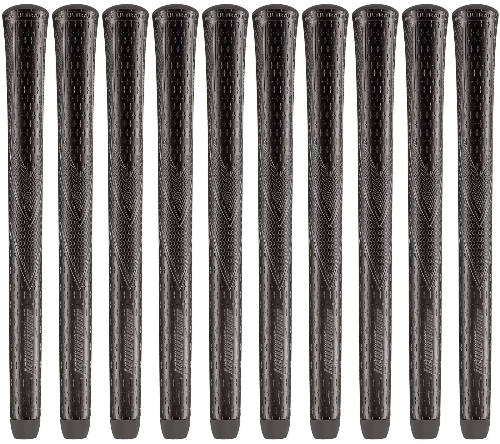 JumboMax JMX Ultralite BLACKOUT Golf Grips - "Small" Size (+1/4") - Set of 10