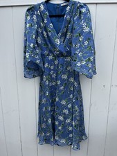 Alice + Olivia halsey dress blue foral women size 0 —-C1