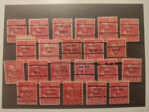 1937 Presidential Issue,J.Adams,Used,few LH,NG,Precancelled from diff.cities