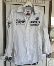 ❤️PREMIUM❤️High Quality by❤️CAMP DAVID Hemd❤️Regular Fit❤️weiß silber❤️S