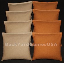 ALL WEATHER CORNHOLE BEAN BAGS Khaki  Sienna Resin Filled WATERPROOF