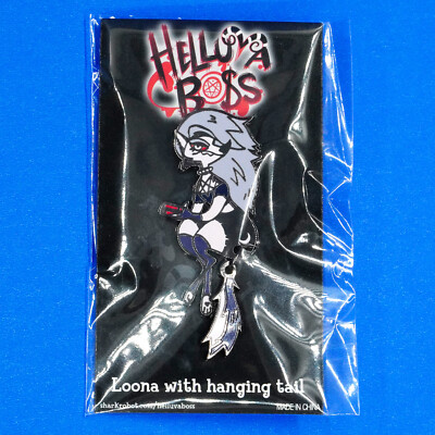 Helluva Boss Loona w/ Hanging Tail Enamel Pin Vivziepop Luna Furry