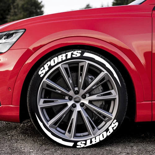 Permanent Tire Lettering Sticker SPORTS 1.06'' 14''-22'' Wheel 8 Sets Waterproof - Bild 5 von 5