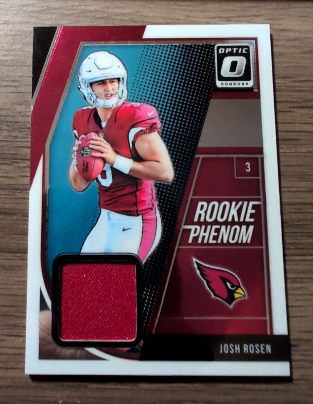 2018 Donruss Optic Josh Rosen Rookie Phenom Jersey Patch Card Cardinals