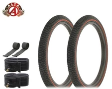 Alta Durable BMX BICYCLE 20"x 1.95" X-PERFORMER FREESTYLE RED LINE TIRES 6PC SET