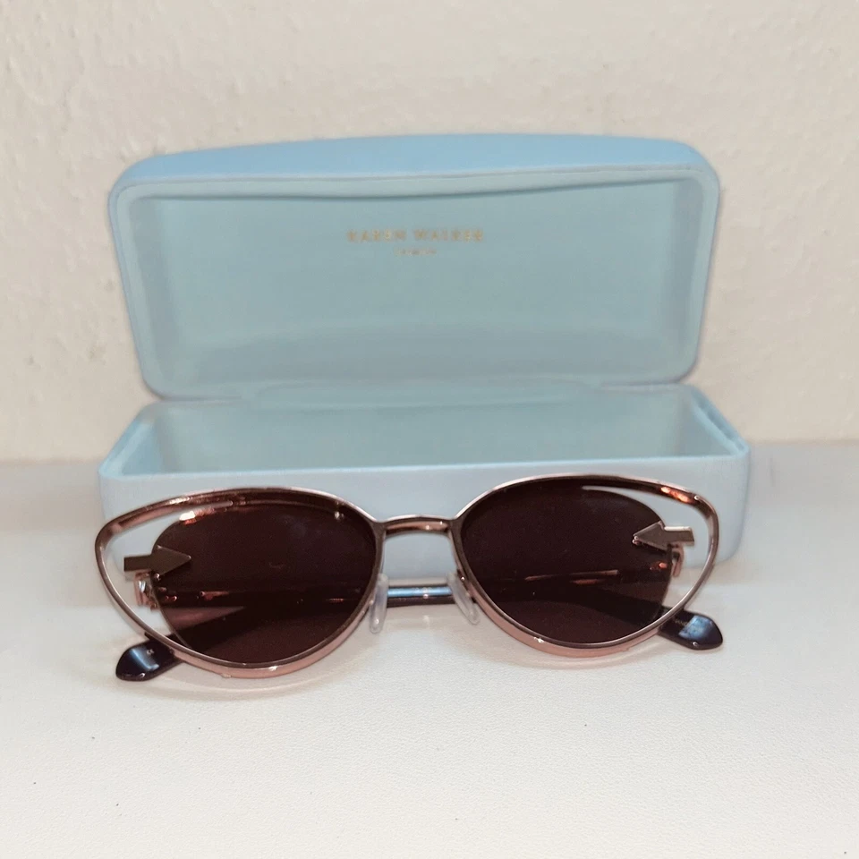 Gafas de sol Karen Walker Kissy Kissy de diseño para damas diseño de ojos de gato flecha con caja  Foto 4 de 4
