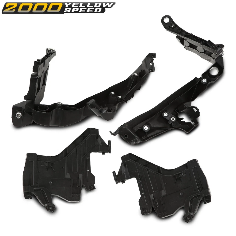 4PCS Fit For 2008-2012 Audi A4 B8 S4 Headlight Mount Bracket Support Base Plate Foto 2 de 4