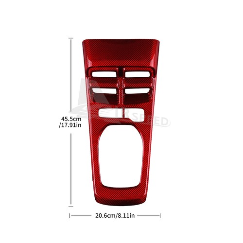 Red Gear Shift Console Cover HARD Carbon Fiber Automatic For Camaro 2010-2015 - Imagen 3 de 6