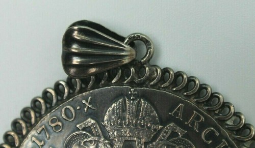 Vintage European Silver Maria Theresa Thaler Coin Pendant '71 - Picture 5 of 6