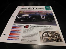 1951-1953 Jaguar C-Type Spec Sheet Brochure Photo Poster 1952