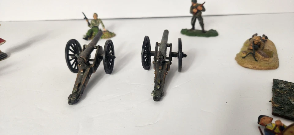 De Colección Soldados Segunda Guerra Mundial Lote 2 Cañones Miniatura Azul Abrigo Bateristas Modelo Mujer Foto 4 de 4