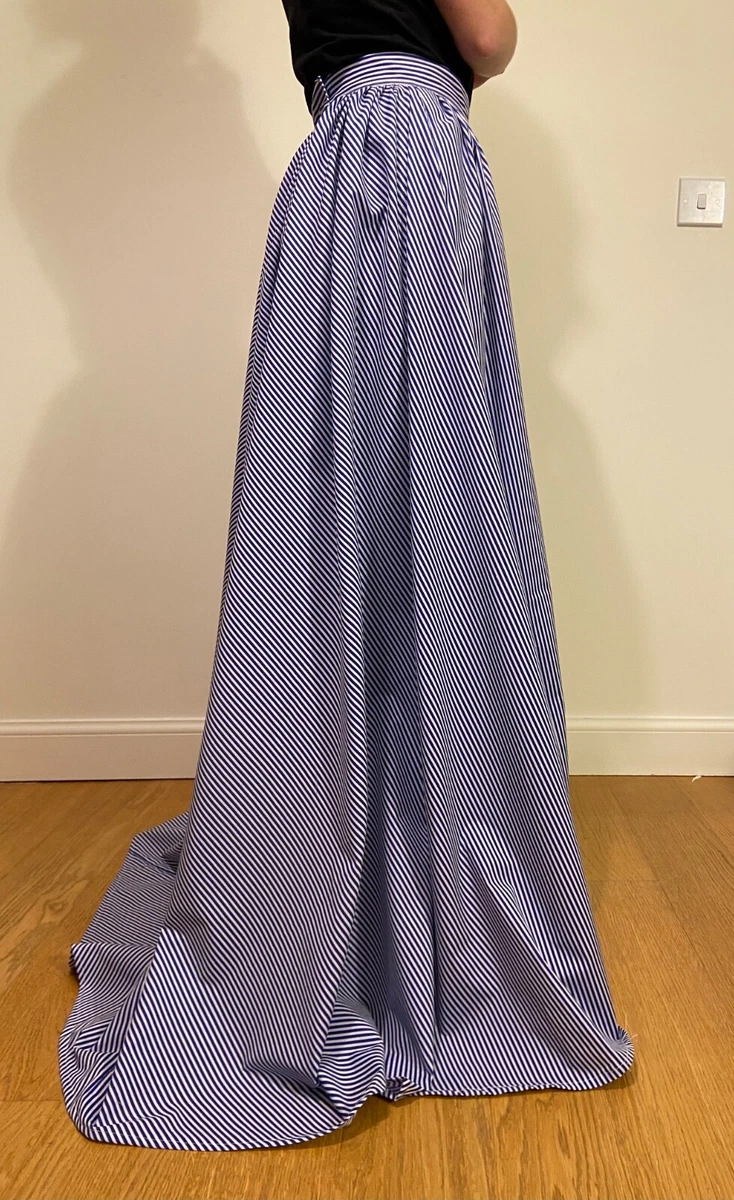 Falda a rayas estilo moda victoriano tardío/eduardiano temprano (principios de 1900)