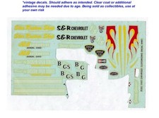 Vintage Monogram 1955 Chevy Chevrolet Model Decal Sticker Sheet Original PC83