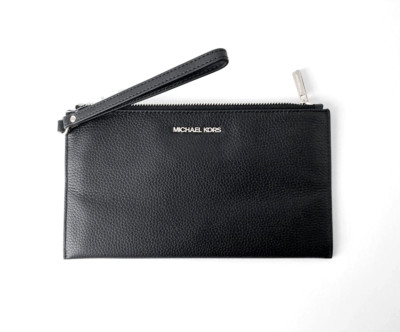 MICHAEL KORS Clutch JET SET TRAVEL LG TZ WRISTLET Leder schwarz