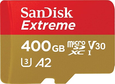 SanDisk Extreme microSDXC UHS-I Card Fast Transfer 4K UHD 400GB Memory Card NEW