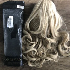 Sofeiyan Wavy Ponytail Extension Mix Bleach Blonde Evenly Hair Clip Q43  24/613#