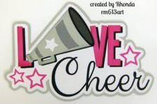 LOVE CHEER title paper piecing Premade Scrapbook Pages album card by Rhonda