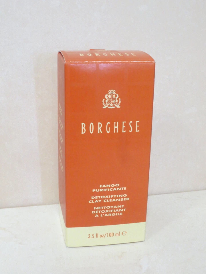 BORGHESE FANGO PURIFICANTE DETOXIFYING CLAY CLEANSER 3.5 OZ BOXED LOT OF 2 Foto 2 de 4