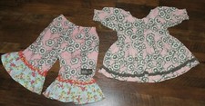 Size 2  Matilda Jane Serendipity Polly Peasant Top  Strawberry Bloom Pants