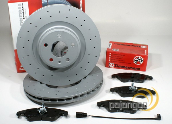 Zimmermann Sport Bremsscheiben 345 Mm BremsbeläGe Vorne FüR Audi A4 (B8) A5 Q5-image