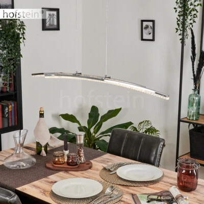 Ess Wohn Schlaf Zimmer Beleuchtung chromfarben Hänge Lampe LED Pendel Leuchte