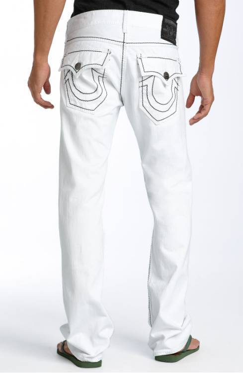True Religion Jeans Men's BILLY Giant Big T Body rinse WHITE True Religion Jeans Men's BILLY Giant Big T Body rinse WHITE